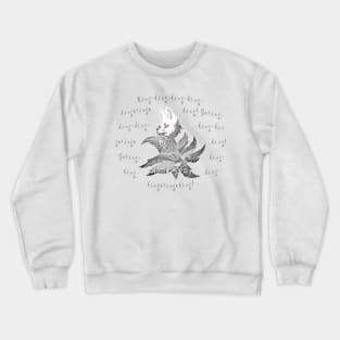 What does kitsune say? for light background Crewneck Sweatshirt